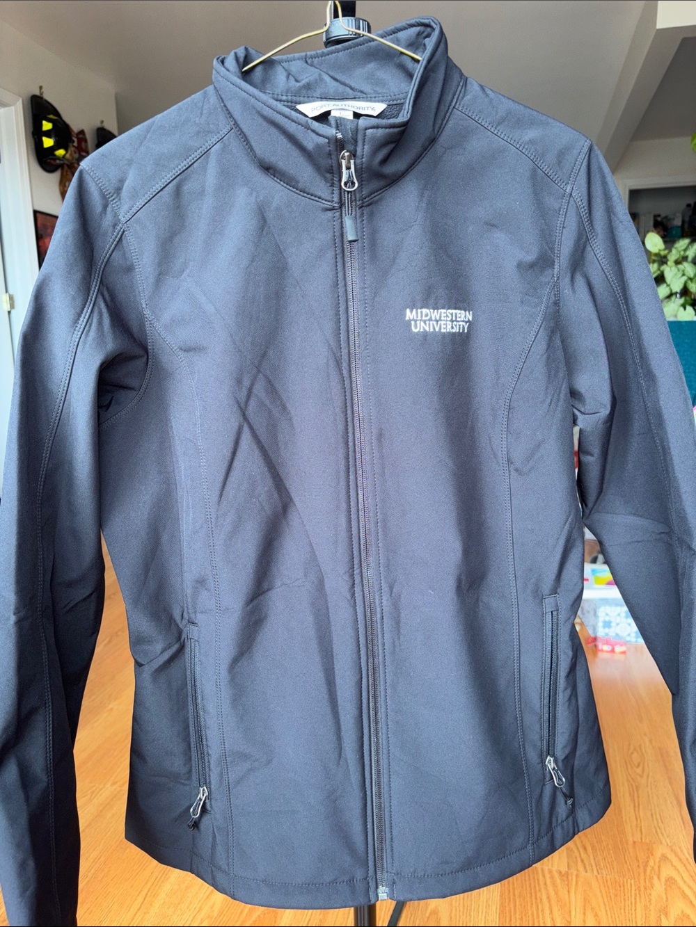 Midwestern University Black Full-Zip Softshell Jacket
